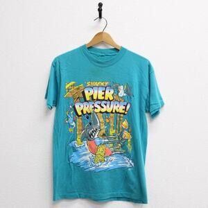 Vintage Sharky Pier Pressure Funny Beach T Shirt Medium